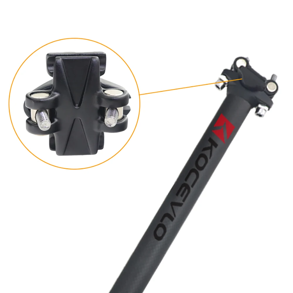 KOCEVLO 탄소 시트 포스트 27.2/30.9/31.6mm 매트 블랙 MTB/도로 자전거 시트 포스트 길이 350/400mm 시트 튜브 자전거 부품