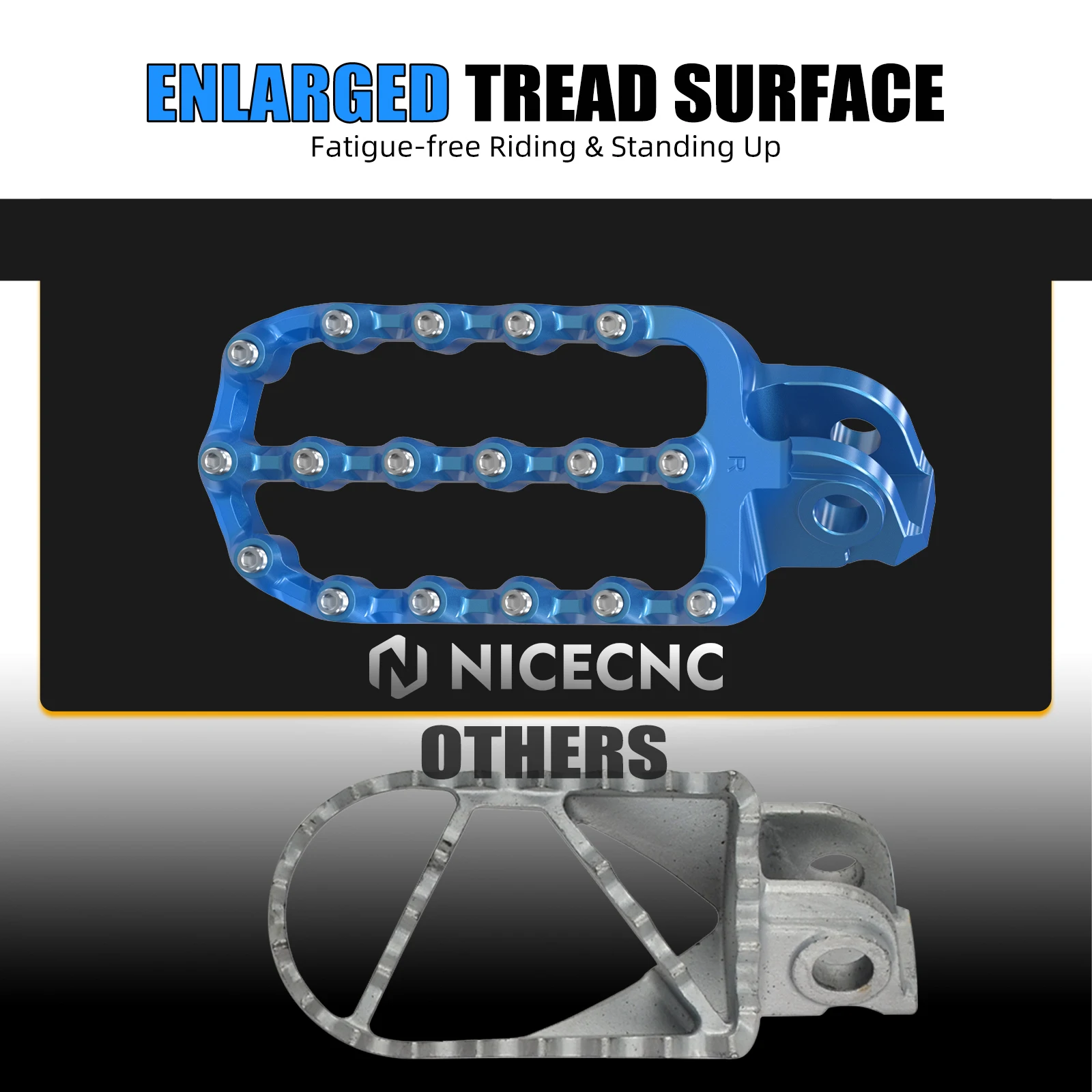 NICECNC geschmiedete Fußraste, Fußraste, Fußstütze für KTM 990 LC8 Adventure 2007–2012, 950 Adventure 2002–2006, 950 Supermoto 2005–2008 – Detail 7