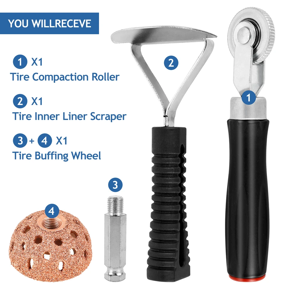 Tire Repair Patch Tools, Tire Patch Roller And Tire Buffer - View #6