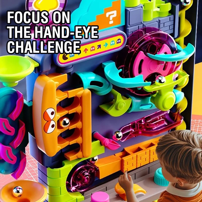 Plastic Puzzle Ball Track Building Blocks Maze Toy for Kids