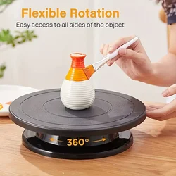 11 Inch Spinning Turntable Engraving Wheels Spinning Cake Turntable Black Painting Turning Table Lightweight Holder For Painting