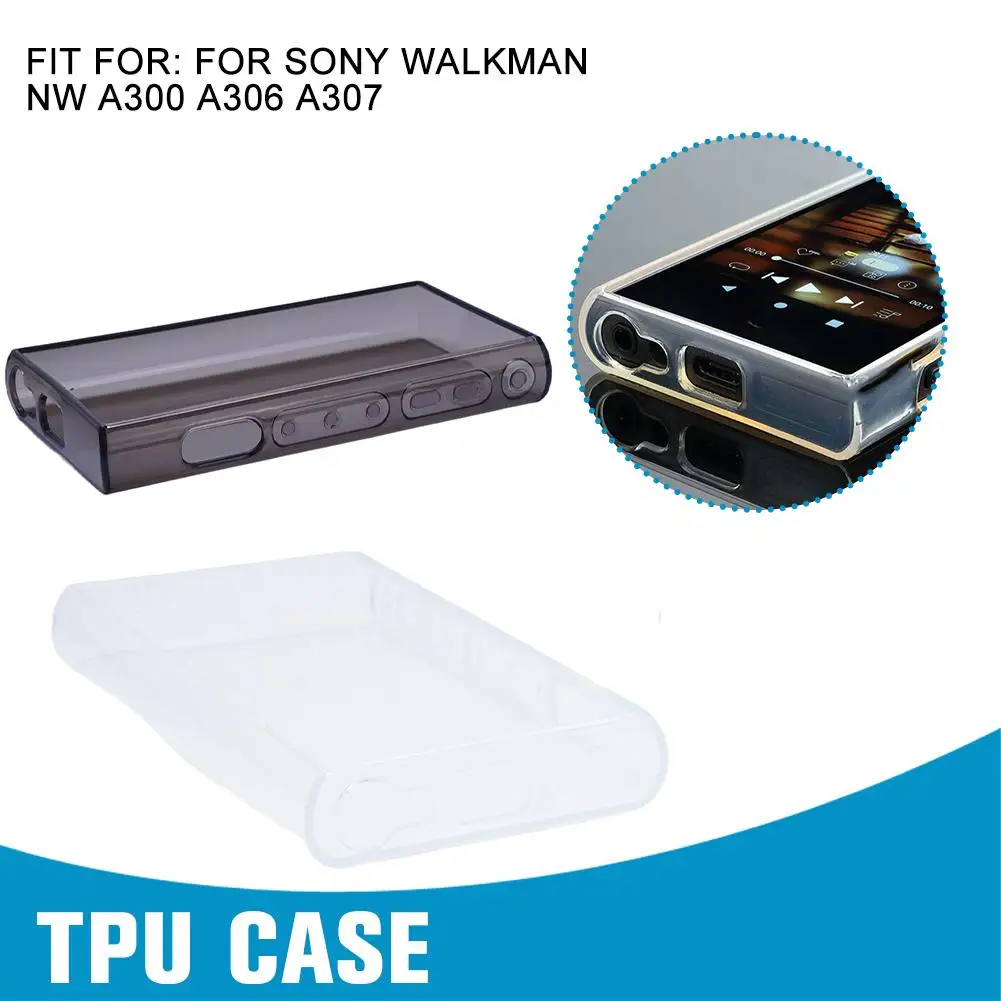 부드러운 투명 TPU 보호 쉘, 부드러운 커버에 적합, 워크맨 NW-A300 NW-A306 NW- J0T1 용 TPU 투명 쉘