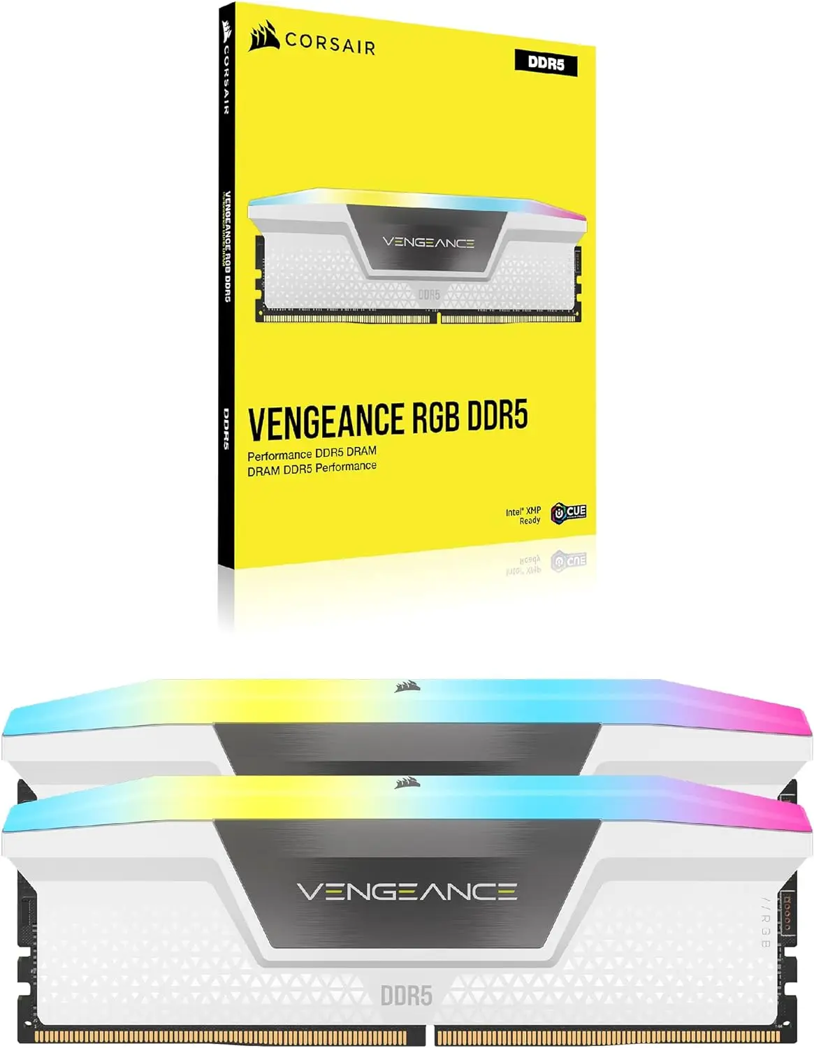 CORSAIR Vengeance RGB 32GB (2 x 16GB) 288-Pin PC RAM DDR5 6400