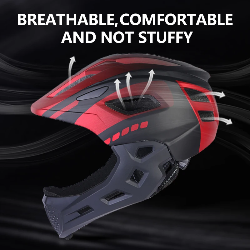 Eastinear2023 High Quality Children's Bicycle Helmet Full Face Detachable Outdoor Sports Skateboard Roller Skating Riding Helmet 4