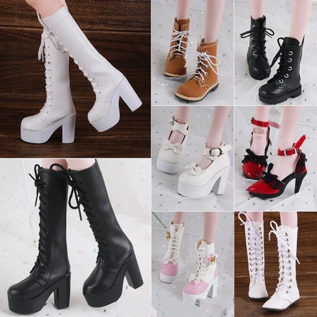 Zapatos de piel sintética para muñeca BJD, botas de cuero, zapatos individuales, accesorios para muñecas de 60CM, 1/3