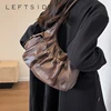 LEFTSIDE Retro Leather Shoulder Bags for Women 2023 Winter Vintage Underarm Bag Handbags and Purses Latest Fashion Hand Bag 1