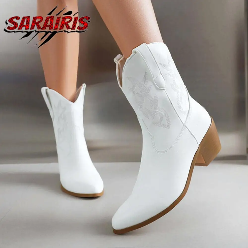 Botasoccidentalesconplataformaytacngruesoparamujerzapatosde