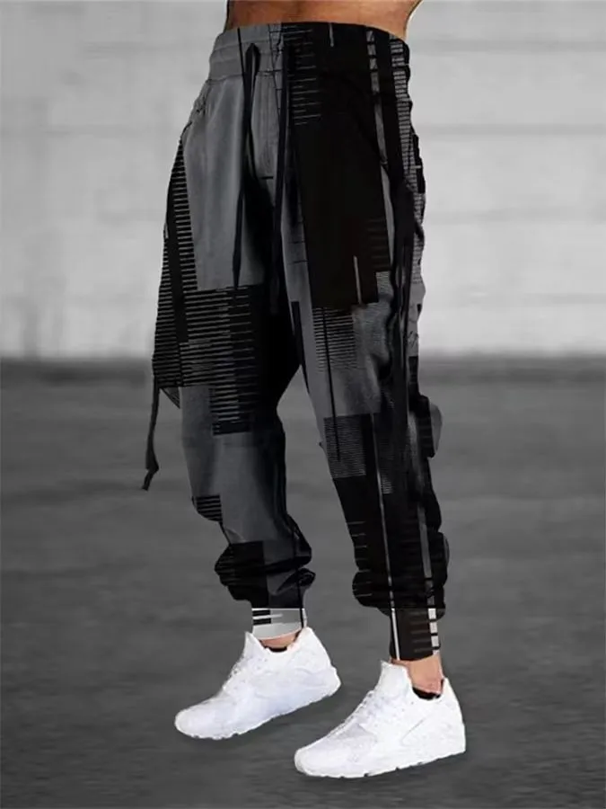 Surwin Patrón 3D Pantalones De Chandal Para Hombres Joggers - Gimnasio Pantalones Con Cordón Y Bolsillo, Creatividad Streetwear Pantalones Deportivos (Amanecer,S