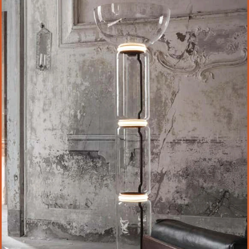 Designer Italiano Flos Crystal Glass Model House Simple Art Living Room Hotel Villa Decoration Lampada Da Terra