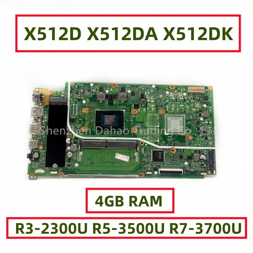 For Asus X512d X512da X512dk Laptop Motherboard With R32300u R53500u