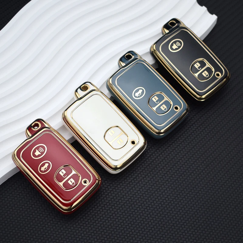2/3/4 Buttons TPU Car Key Case Cover Keychain Holder For Toyota Camry Prius Land Cruiser Prado 150 Crown For Subaru Foreste XV