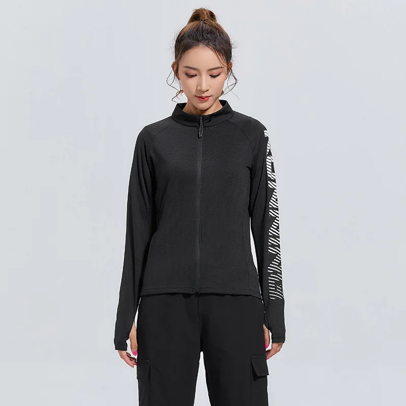Gym Jacket New Yoga Clothes Tops Slim Quick-drying Running Zipper Sports Fitness Clothes Women's Long Sleeves
