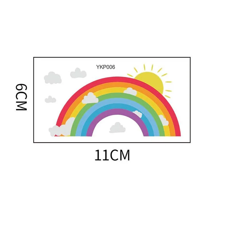 1pc Luminous Rainbow Pattern Light Switch Stickers Bathroom Bedroom Living Room Switch Stickers, Removable Light Sticker
