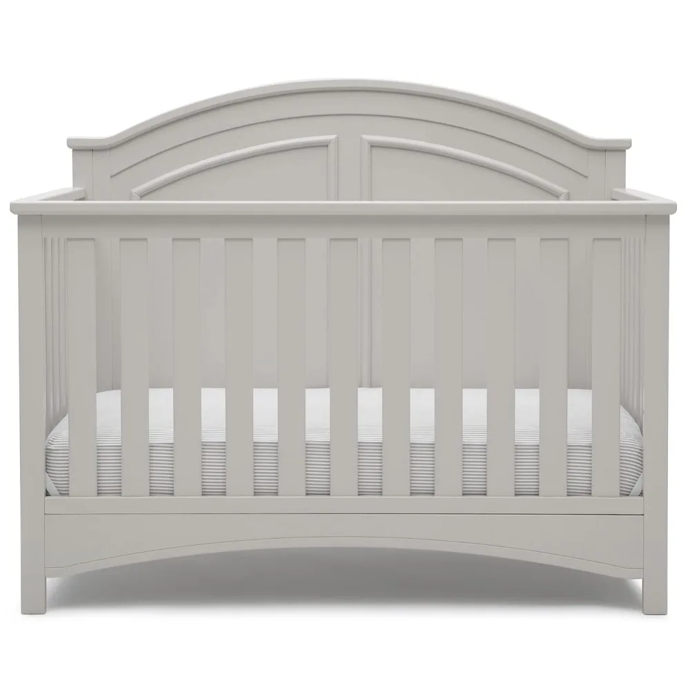 Delta Toddler Bed Children Perry 6-in-1 Convertible Crib-Greenguard Gold Certified Moonstruck Grey