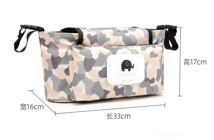 Description Picture 5 of itemBaby Stroller Organizer Bag Mummy Diaper Bag Hook Baby Carriage Waterproof Large Capacity Stroller Accessories Travel Nappy