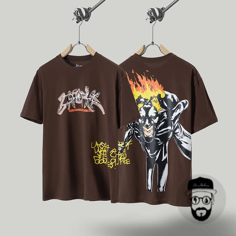 

Free delivery of Cactus Jack men's top shirt, mummy print men's loose T-shirt