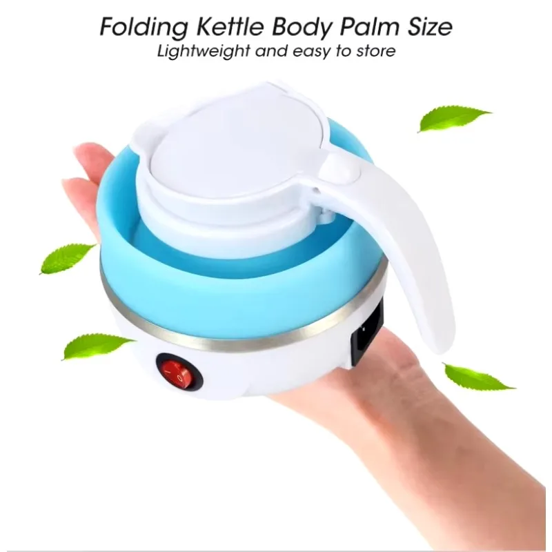 0.6L Mini Folding Kettle Portable Water Heater 600W Silicone Leakproof Electric Kettle Travel Household FoldableKitchenAppliance 3