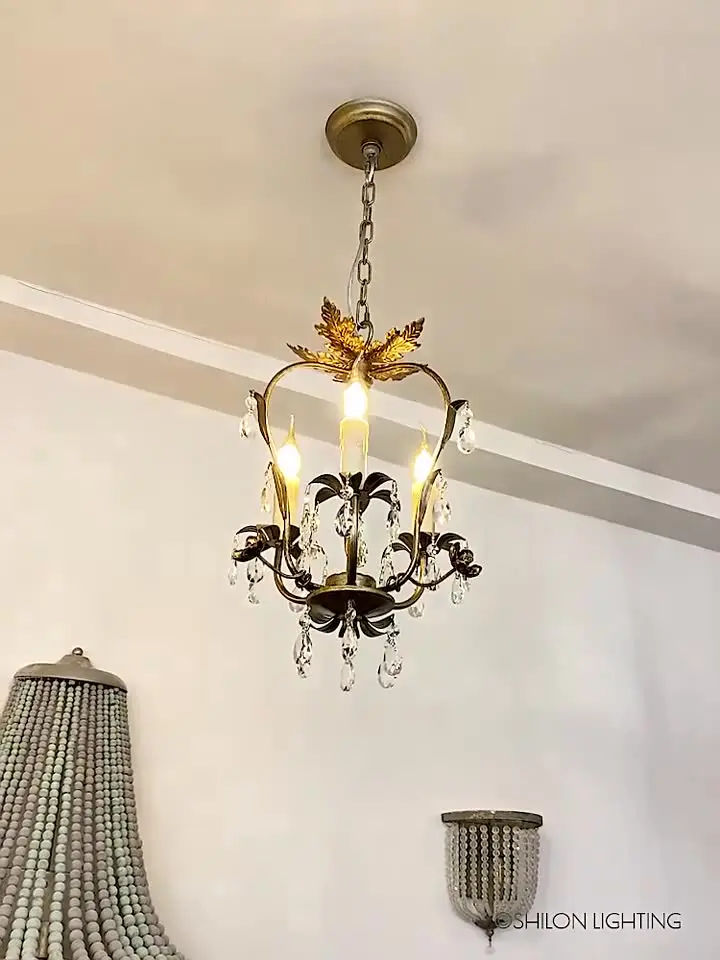 Люстра YITEMAS 9194 винтажное золото