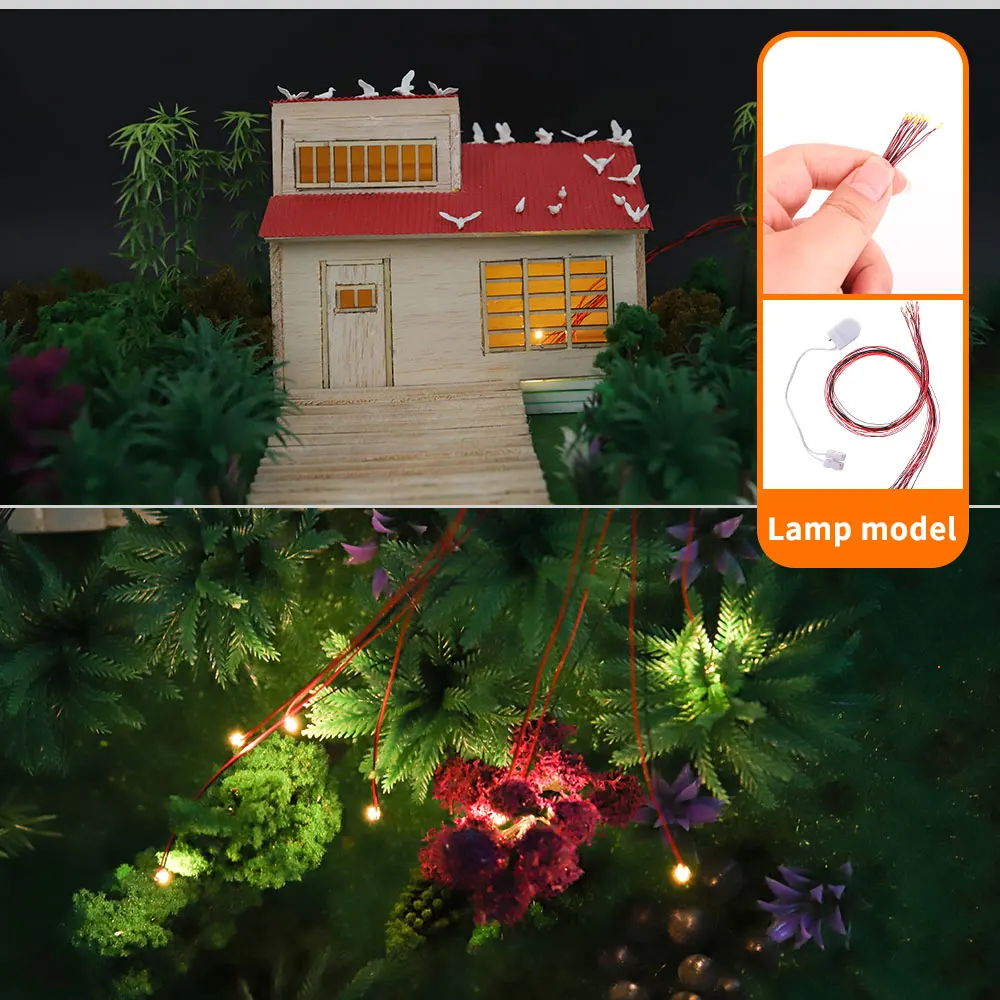 Smd Leds Chip Wired  With 3V Button Battery Box  Pre-soldered Micro Litz Railway Layout for Toy Gundam Lighting 6