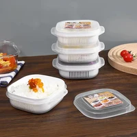 Conteneur de stockage des aliments, boîte de conservation des fruits et du riz, four à micro-ondes, réfrigérateur et congélateur sûr, boîte de conservation des frais pour la cuisine 1