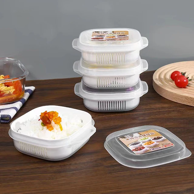 Conteneur de stockage des aliments, boîte de conservation des fruits et du riz, four à micro-ondes, réfrigérateur et congélateur sûr, boîte de conservation des frais pour la cuisine 1