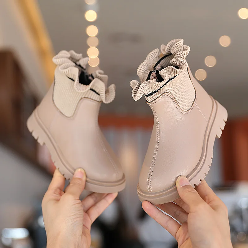 

New Children Shoes Boots Size 22-37 Winter PU Leather Waterproof Kids other Little Girls Snows Boots for Girls 2023