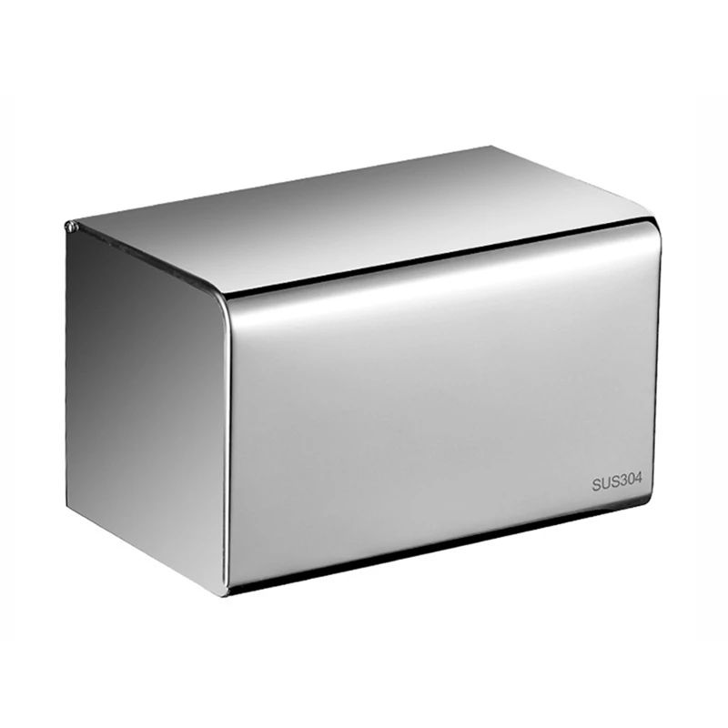 Designs Toilet Paper Holder Tissue Holder Box With Shelf - Flushable Wipes Dispenser & Storage Fits Any Bathroom