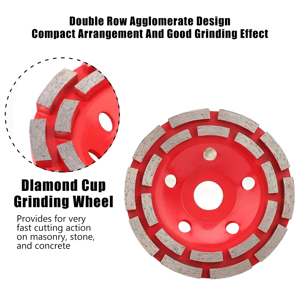 Diamond Grinding Disc 100/115/125 /180MM Double Diamond Grinder Wheel for Grinding and Polishing Stone Concrete Surface/Stones grinding disc,grinding wheel,abrasive wheel