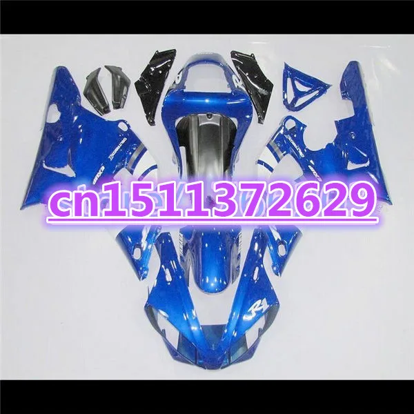 100% Nuovo Per Yzfr1 2000 2001 Blu Bianco 00-01 Yzf1000 2000 2001 R1 Yzf R1 Yzf1000 2000-2001 Set Carenatura Abs-Dor D