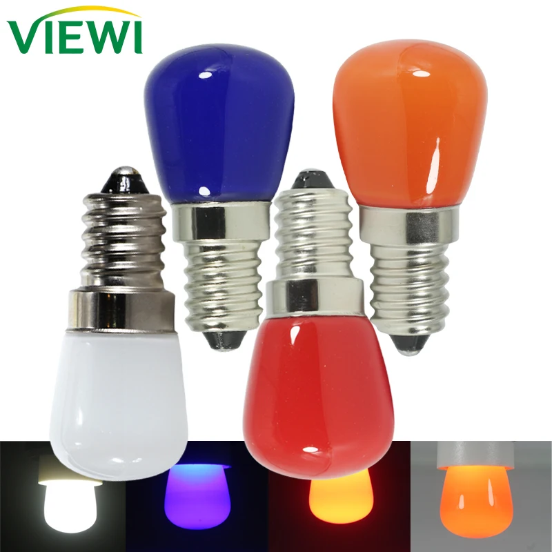 2개 LED 전구 E14 220v 2W 미니 컬러풀 스포트라이트 캔들 라이트 오렌지..