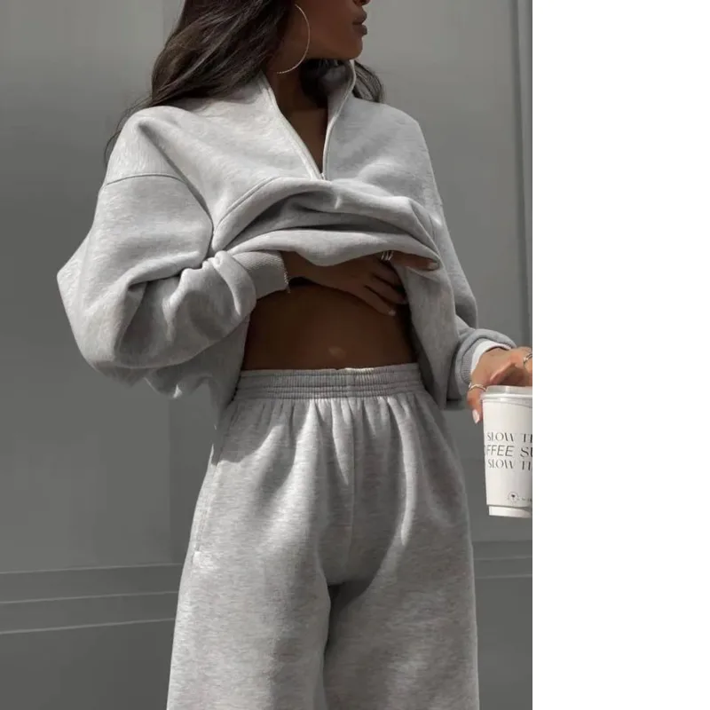 Autumn and Winter New Fresh Women's Clothing Explosion Amazon Casual Fashion Thick Long-sleeved Sweatshirt Sports Women's Suit