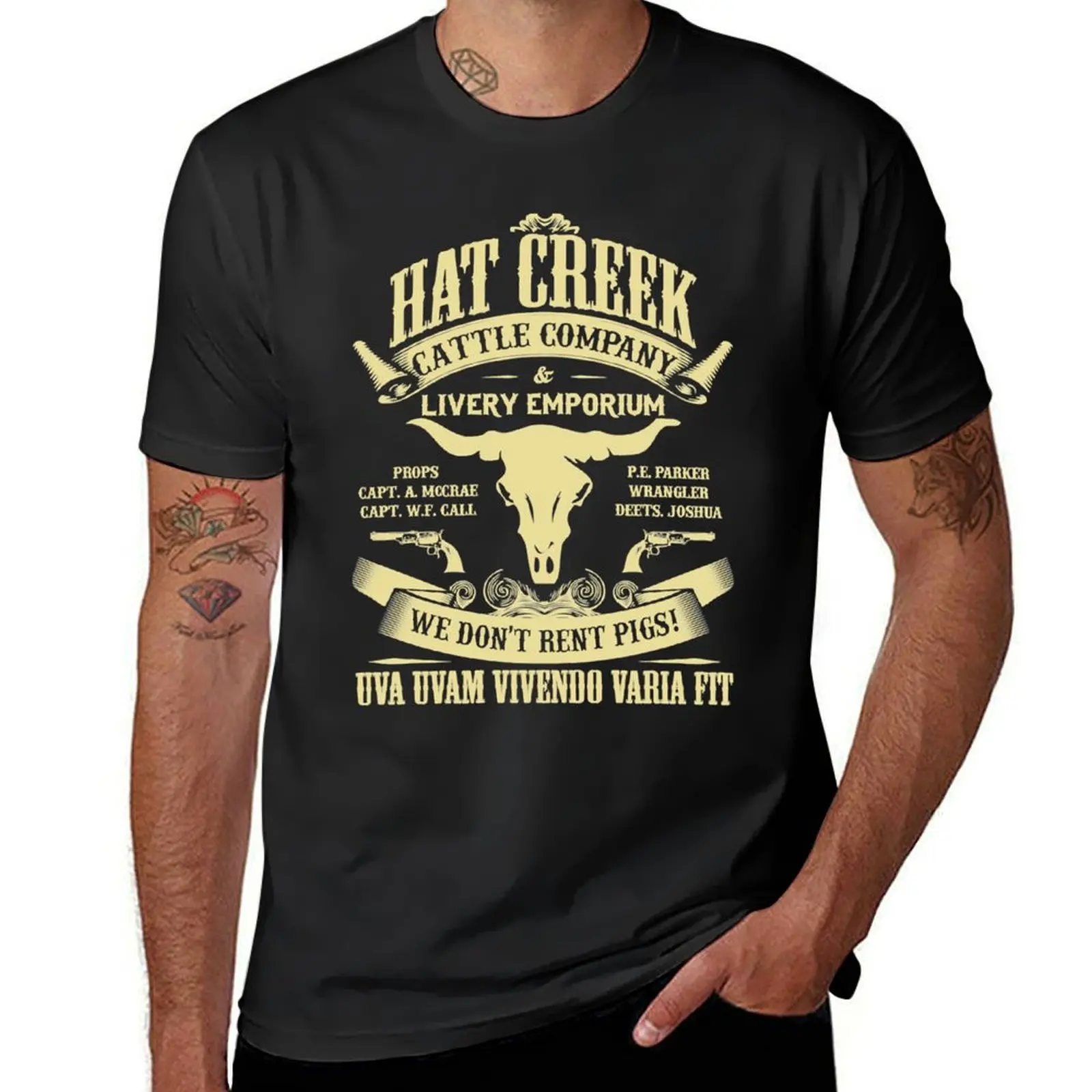 

Lonesome dove - Hat Creek T-shirt graphics tops mens funny t shirts