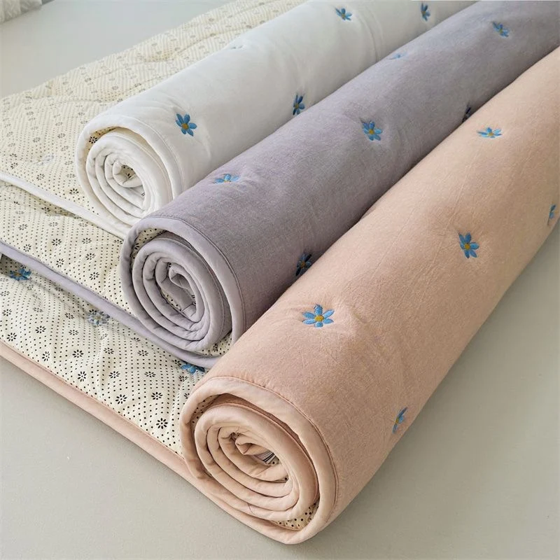 Household Mattress Soy Fiber Mattress Cotton Mattress Cushion Washed cotton soybean quilted embroidered non-slip anti-stain mattress