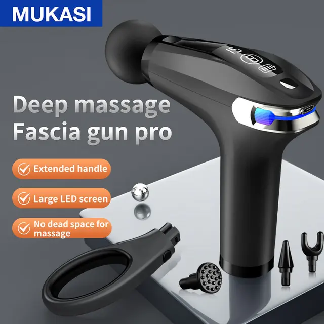 Professional Massage Gun Fitness Extended Massage Tapping Deep Tissue Muscle Massager for Full Body, Back and Neck Pain Relief