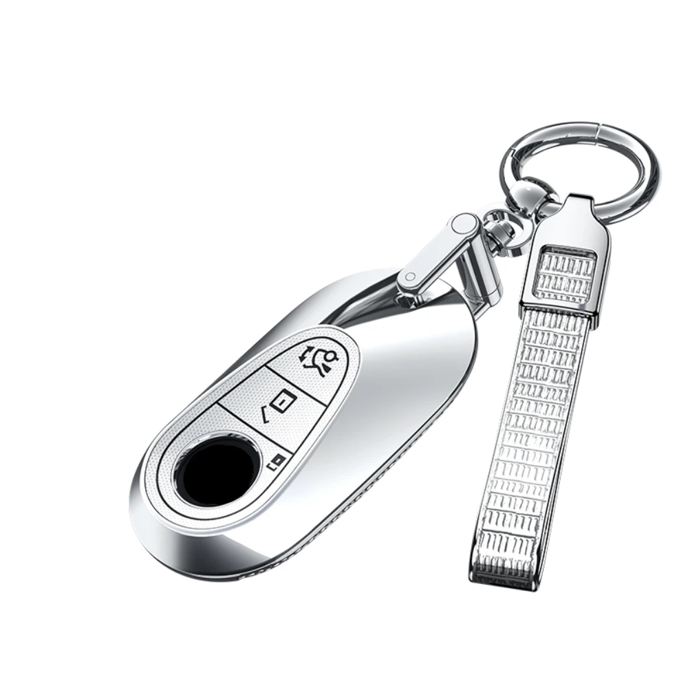Deluxe Car Remote Key Cover Protector with Keychain for Mercedes Benz C E Class