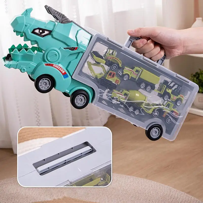 Dinosaur Truck Educational Transport Truck Car Toys With Ejection Race Track Mega Hauler Toy Fun KidsMotor Vehicle Playsets