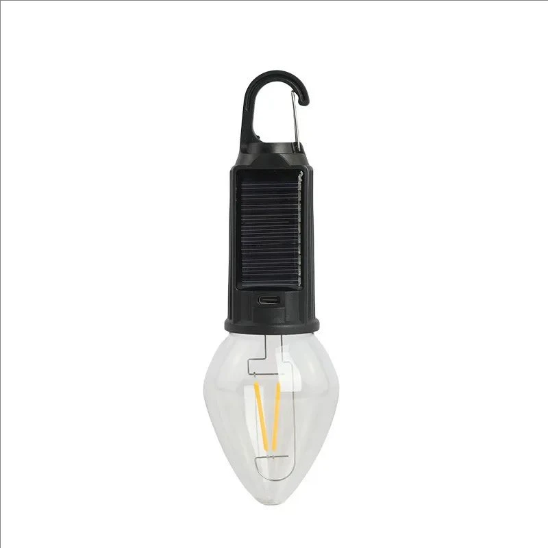 Outdoor Solar Powered LED Lamp Bulbs USB Charging Camping Light Portable Night L