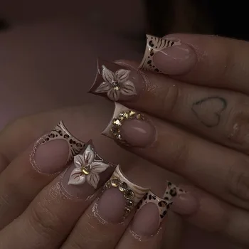 Leopard French Nails 1