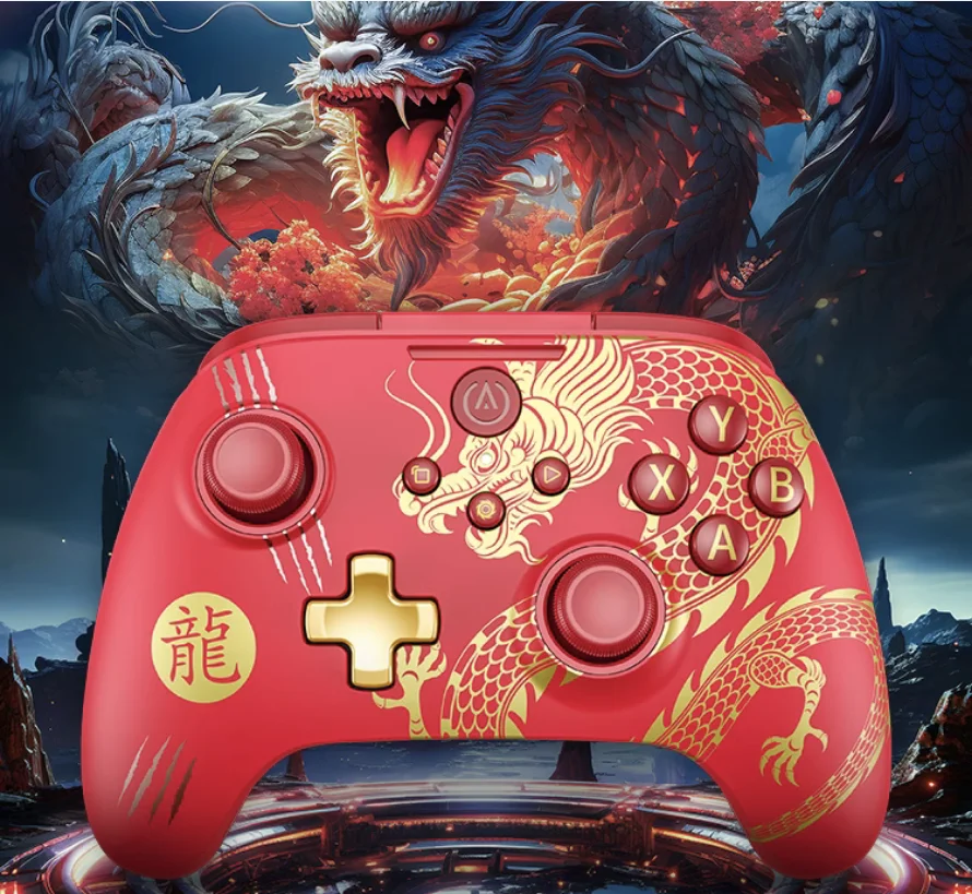 

PowerA Dragon Red Wireless Multimode Gamepad Lifting Lowering Hall Rocker Bluetooth Gaming Controller for PC Steam