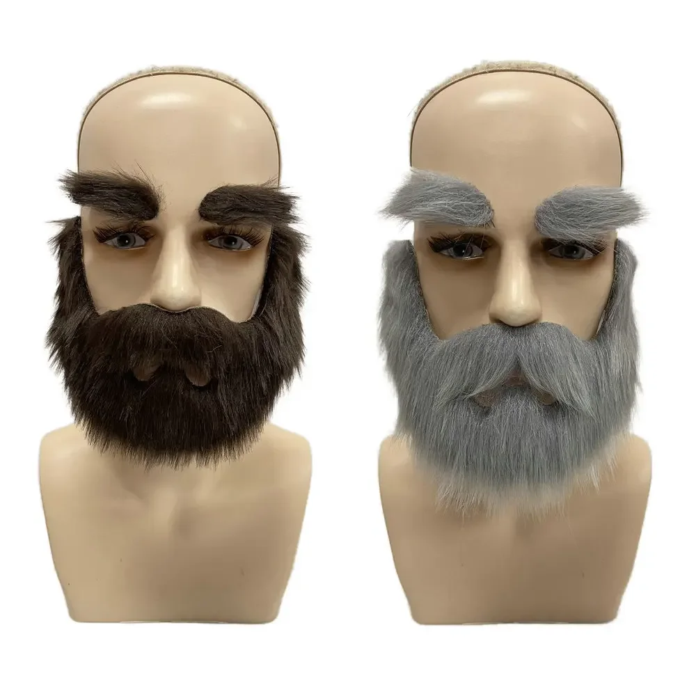 Funny Fake Eyebrows And Beards Costume Props Halloween Cosplay Party