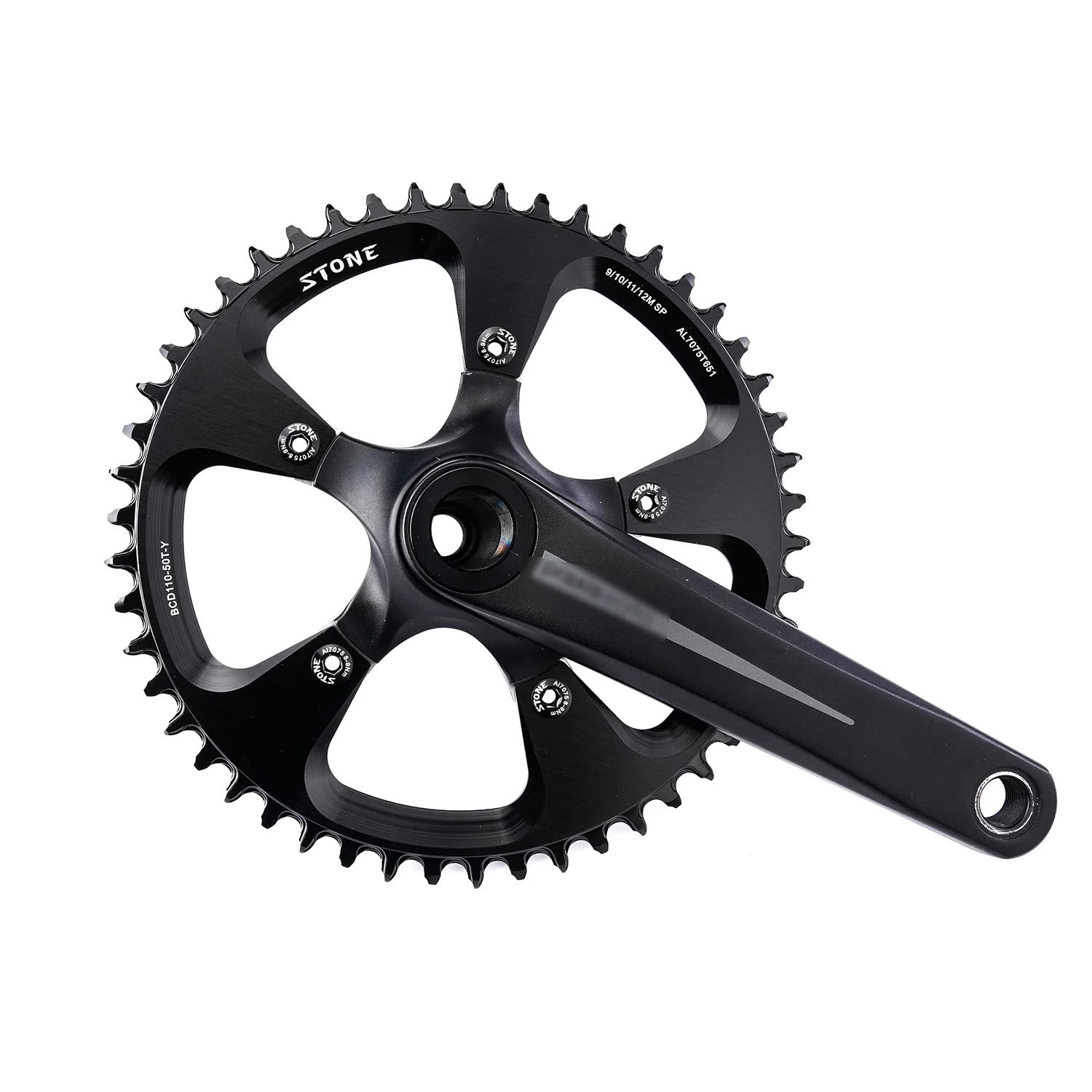 石合金7075シングルギアbcd 110ミリメートル32t-60tサークルチェーン