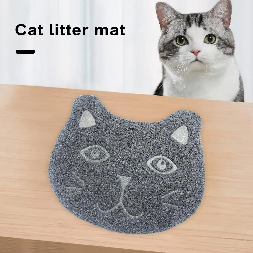 Easy to Care for Cat Litter Mat Non-slip Waterproof Cat Litter Mat Silicone  Pet Food