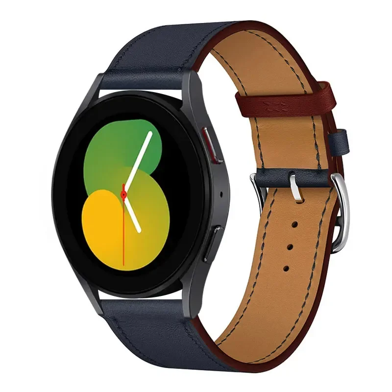 Premium Leather Watch Band Strap - Sporty and Elegant Design, 20-22mm Adjustable Size,