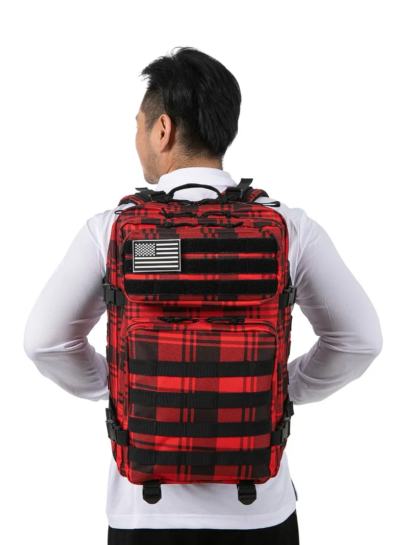 45L Tactical Backpack - Large Capacity Outdoor Hiking  Camping Bag for Men  Women
