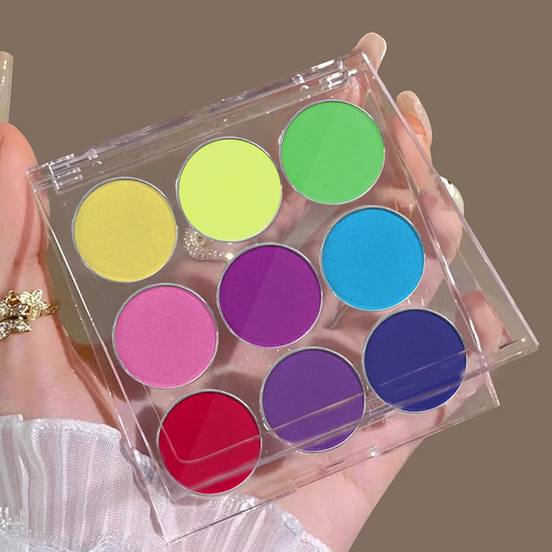 9 Colors/Box Solid Magic Mirror Powder Palette Nail Gradual Pigment Set Chrome Powder Manicure Art Accessories Eye Shadow Powder