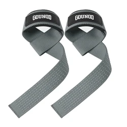 Enhanced Silicone Grip Weightlifting Wrist Straps for Strength Training and Deadlifts (Darkgray)