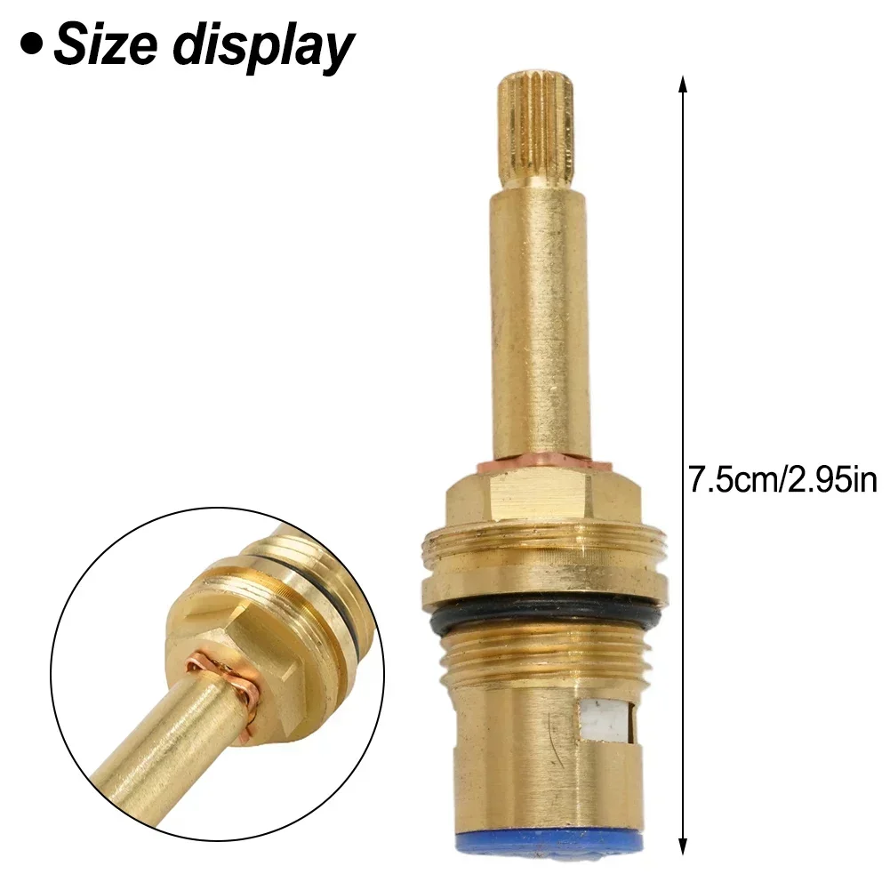 Shower Bath Tap Valve Cartridge Quarter Turn Flow Long Tall Stem Insert 20 1/2" Bronze Hot Water Valve Core faucet valve faucet cartridge