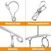 16/10 Clips Stainless Steel Clothes Drying Hanger Windproof Clothing Rack Socks Laundry Airer Underwear Socks Holders Organizer 5