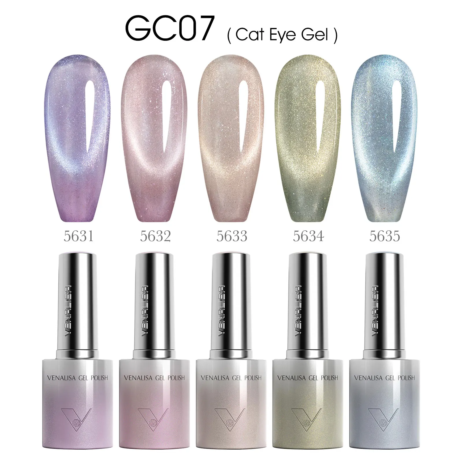 CANNI VENALISA Color Cat Eye Gel Nagellack-Set HEMA FREE TPO FREE Glossy Diamond Winter Nails Gel Soak Off UV LED Gel Lack – Detail 21
