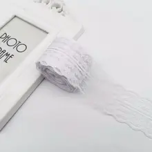  4.5cm Lace Ribbon 10Meters/Roll White Black Pink Red Blue Green Purple Beige Orange Yellow Burgundy Coffee Lace Tape DIY Crafts 